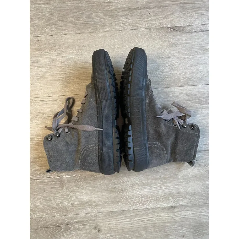 Frye Ryan Military 81107 Men's Size 7 Gray Suede Waterproof Lace Up Boots